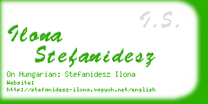 ilona stefanidesz business card